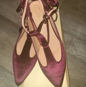 Burgundy red Yoki ballet flats 8.5